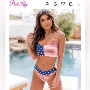 Pink Lily GENUINE STYLE AMERICAN FLAG BIKINI
